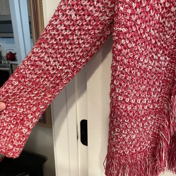 Maje pink fringe jacket size 1 - Picture 4 of 8